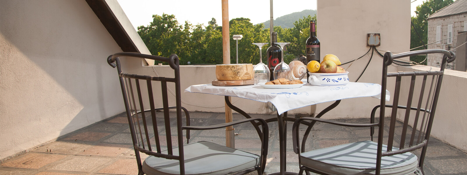terrace at villa Pezelj